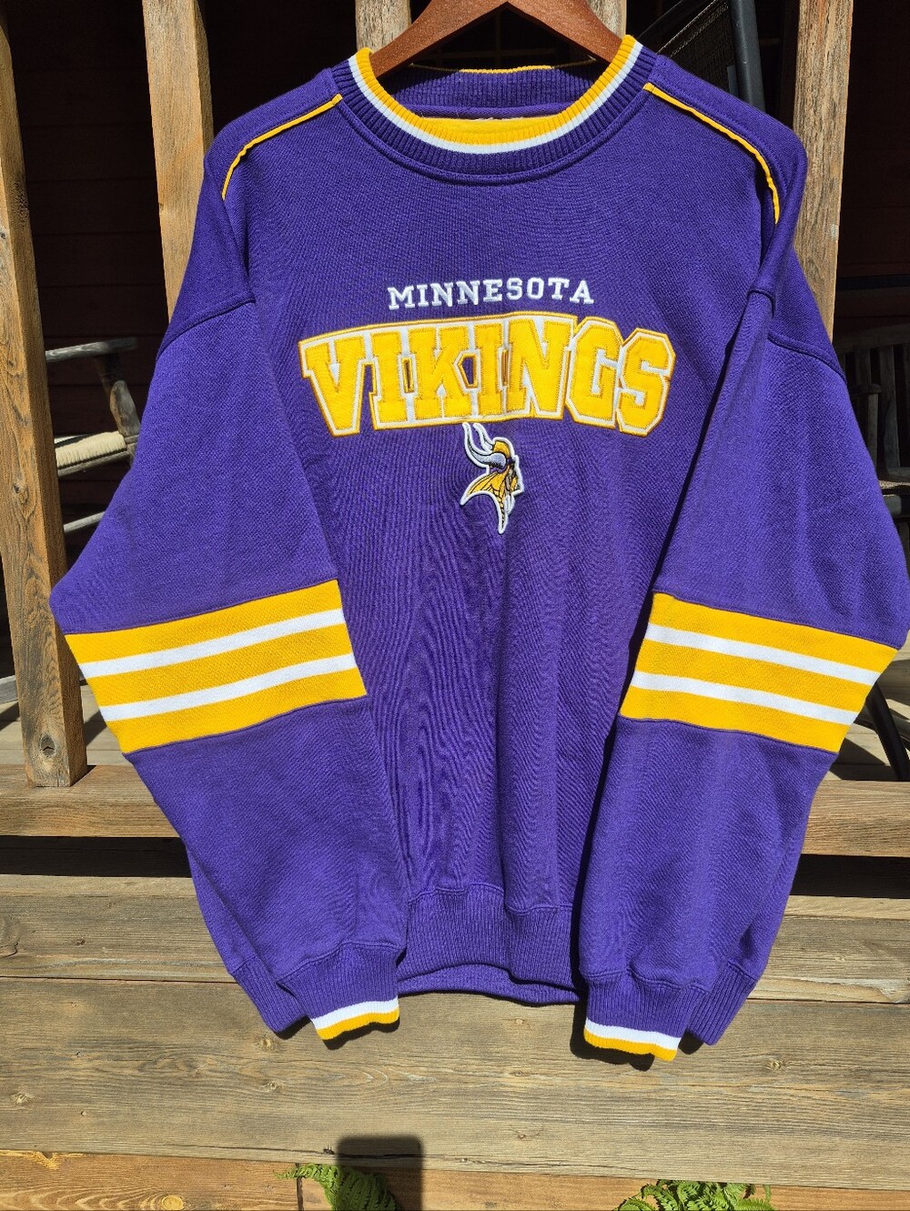 Vintage Lee Sport Minneaota Vikings Embroidered Crewneck Sweatshirt Size Xl